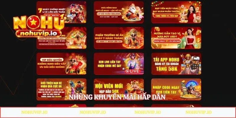 NOHU Những khuyến mãi hấp dẫn